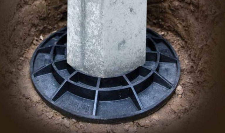 FootingPad composite footing underground illustration