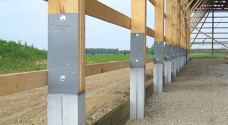Perma-Column® post for pole-barn construction