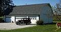 Pole-barn garage for antique car storage