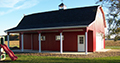 Pole-barn toy shed